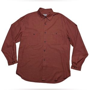 Zegna Sport Men’s Rust Button Down Shirt Sz L